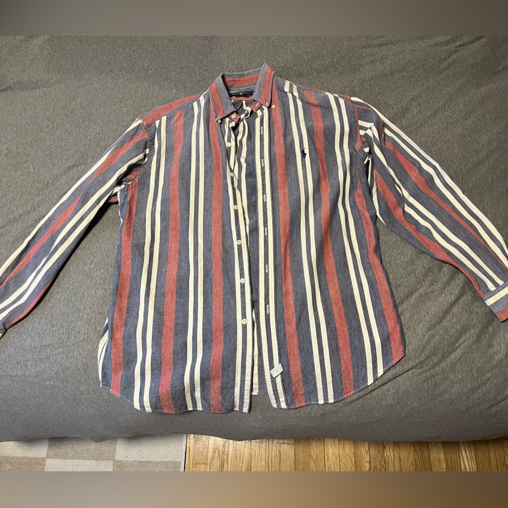 Polo Ralph Lauren Striped Red and Blue Men's Shirt